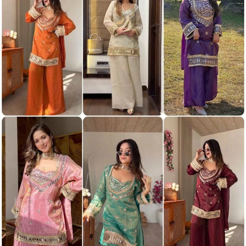 Noor Mirror Sharara Set