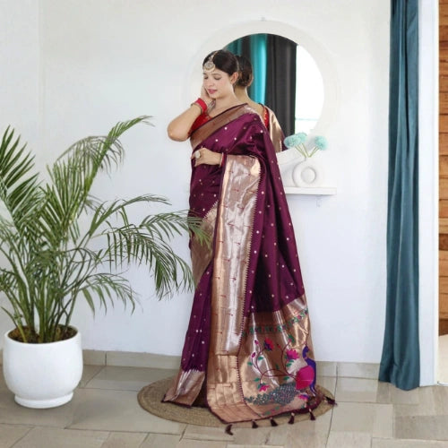 Kalakruti Paithani Silk Saree