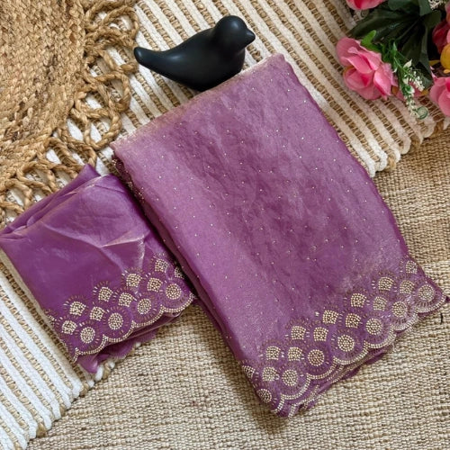 Tamanah Fendi Silk Jarkan Saree