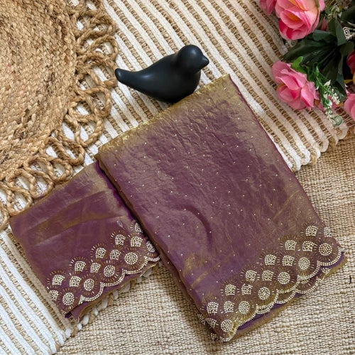 Tamanah Fendi Silk Jarkan Saree