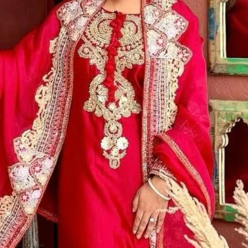 Meher Roman Silk Embroidered Set