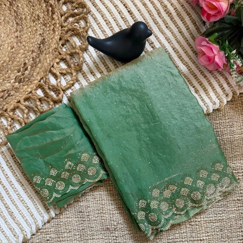 Tamanah Fendi Silk Jarkan Saree