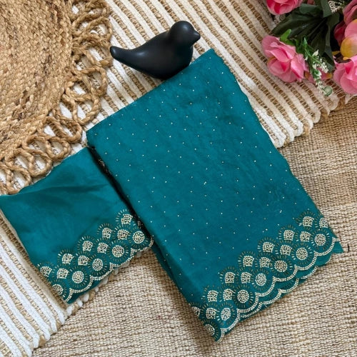 Tamanah Fendi Silk Jarkan Saree