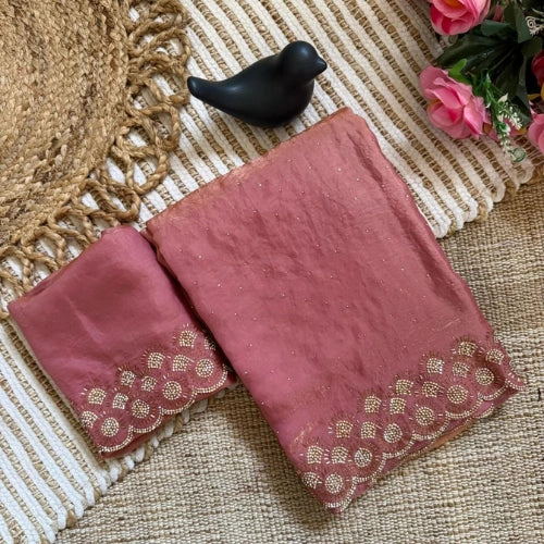 Tamanah Fendi Silk Jarkan Saree