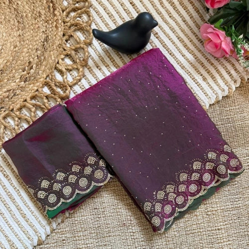 Tamanah Fendi Silk Jarkan Saree