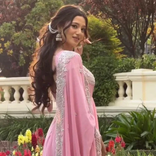 Aaliya Rose Embroidered Gown Set