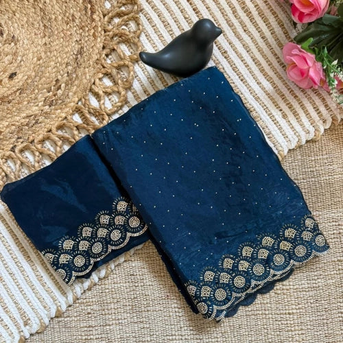 Tamanah Fendi Silk Jarkan Saree