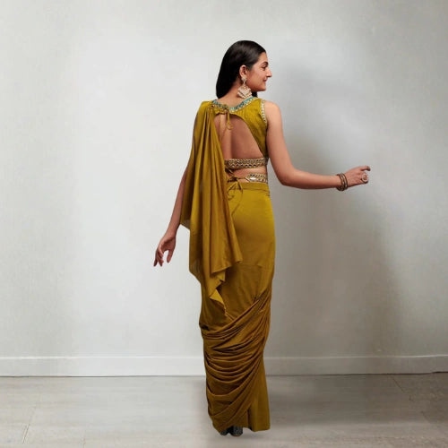 Ready To Wear Malai Laycra Saree