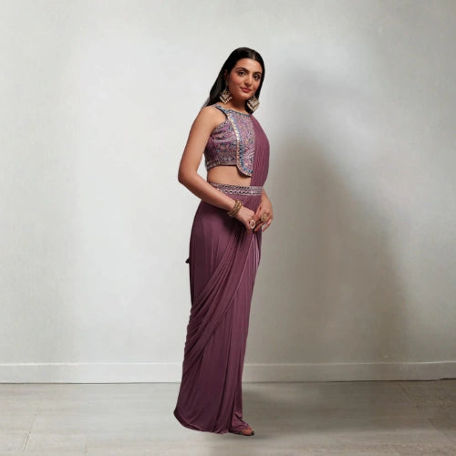 Ready To Wear Malai Laycra Saree