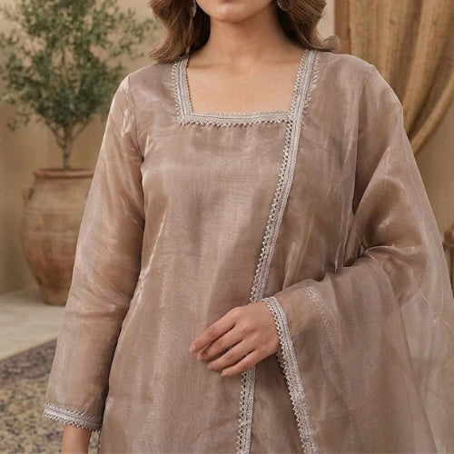 Aarohi Lace Silk Palazzo Set