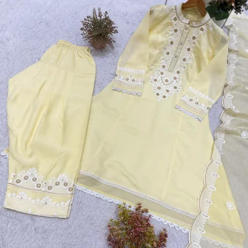 Premium Roman Embroidered Suit Set