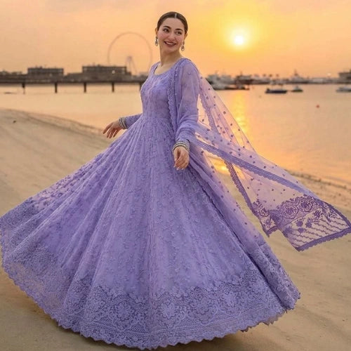 Meher Embroidered Organza Gown Set