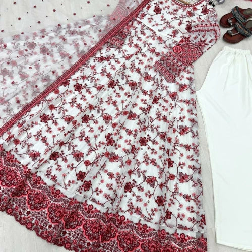 Meher Embroidered Organza Gown Set
