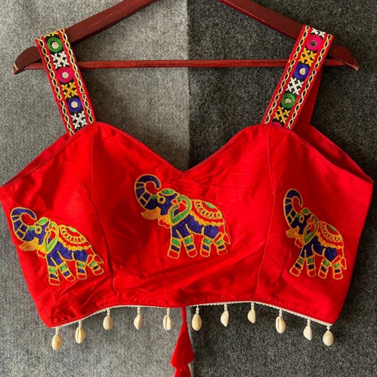 Traditional Navratri Halter Neck Embroidered Blouse