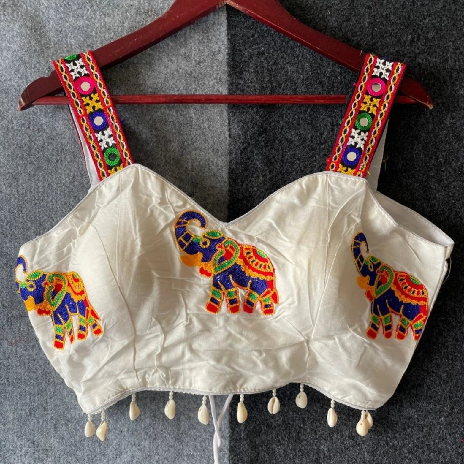 Traditional Navratri Halter Neck Embroidered Blouse
