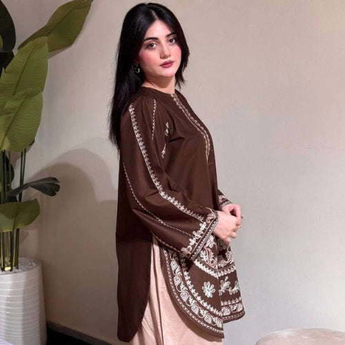 Zoya Embroidered Roman Silk Farshi Set