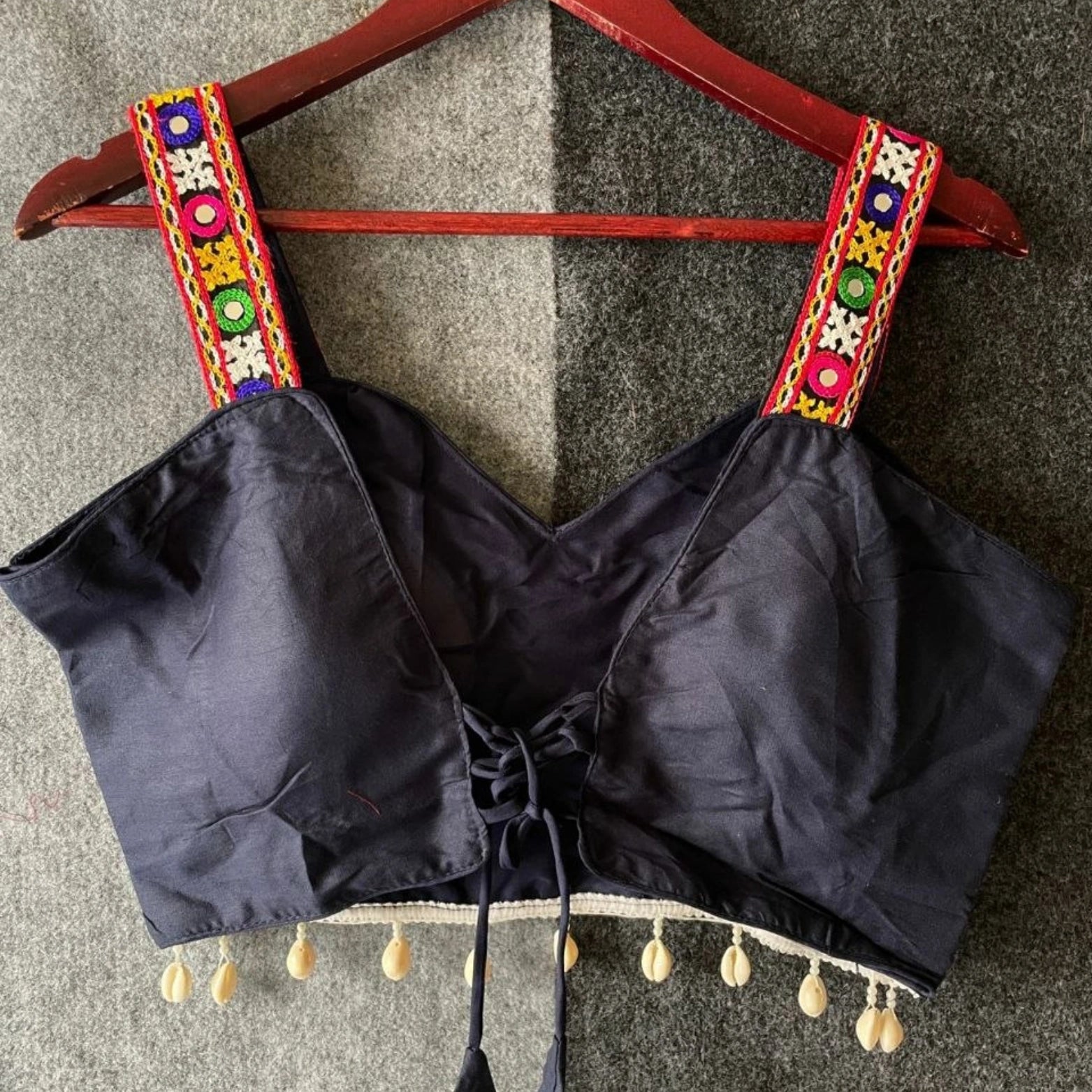 Traditional Navratri Halter Neck Embroidered Blouse