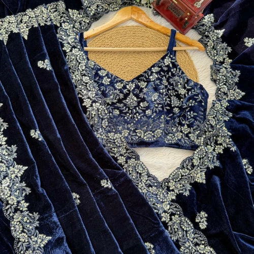 Noor Viscose Velvet Designer Saree