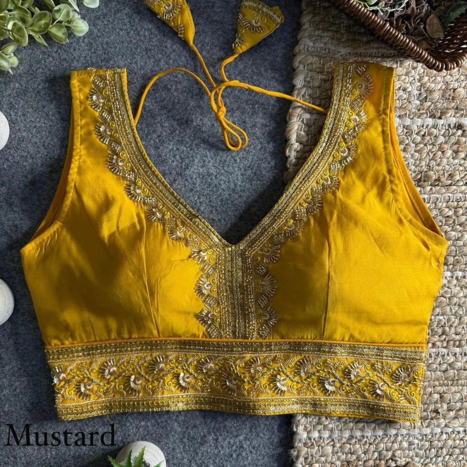 Roman Silk Zari & Bead Embroidered Party Wear Blouse