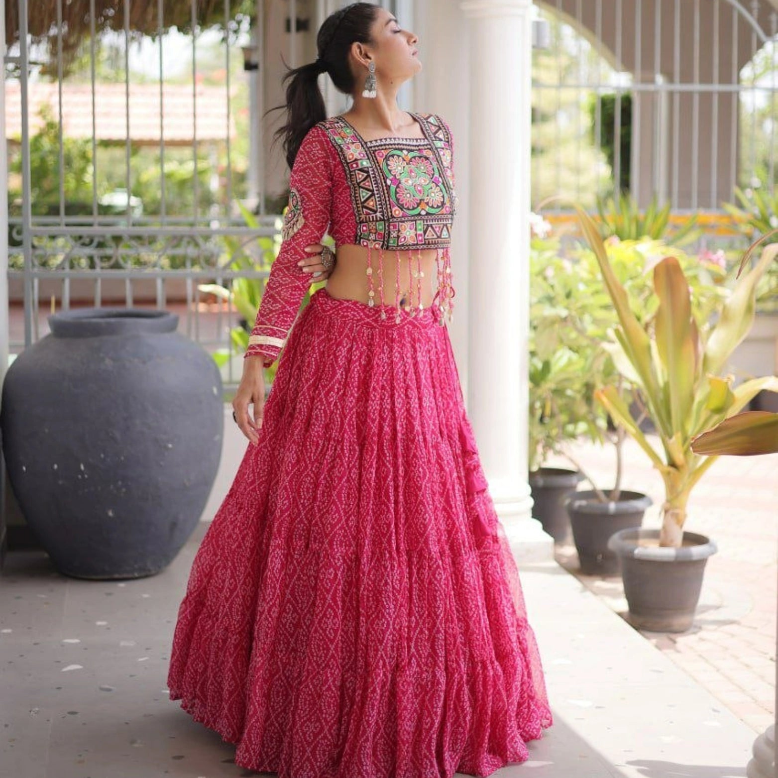 Meher Bandhani Kutchi Lehenga Set