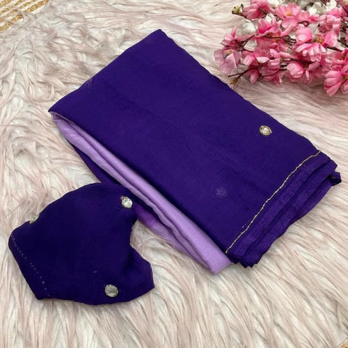Nazbin Chiffon Cutdana Work Saree