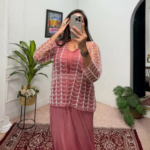 Star Georgette Ready To Wear Saree with Koti