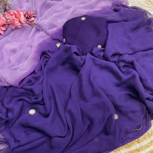 Nazbin Chiffon Cutdana Work Saree