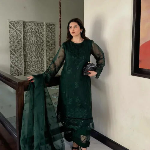 Organza Embroidered Designer Suit Set