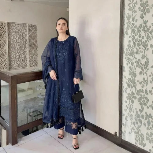 Organza Embroidered Designer Suit Set