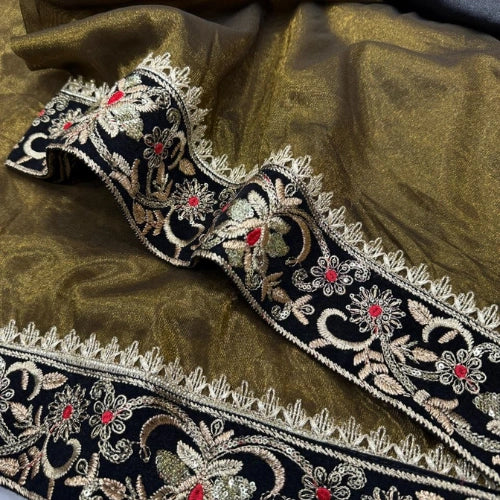 Zari Noir Twill Saree