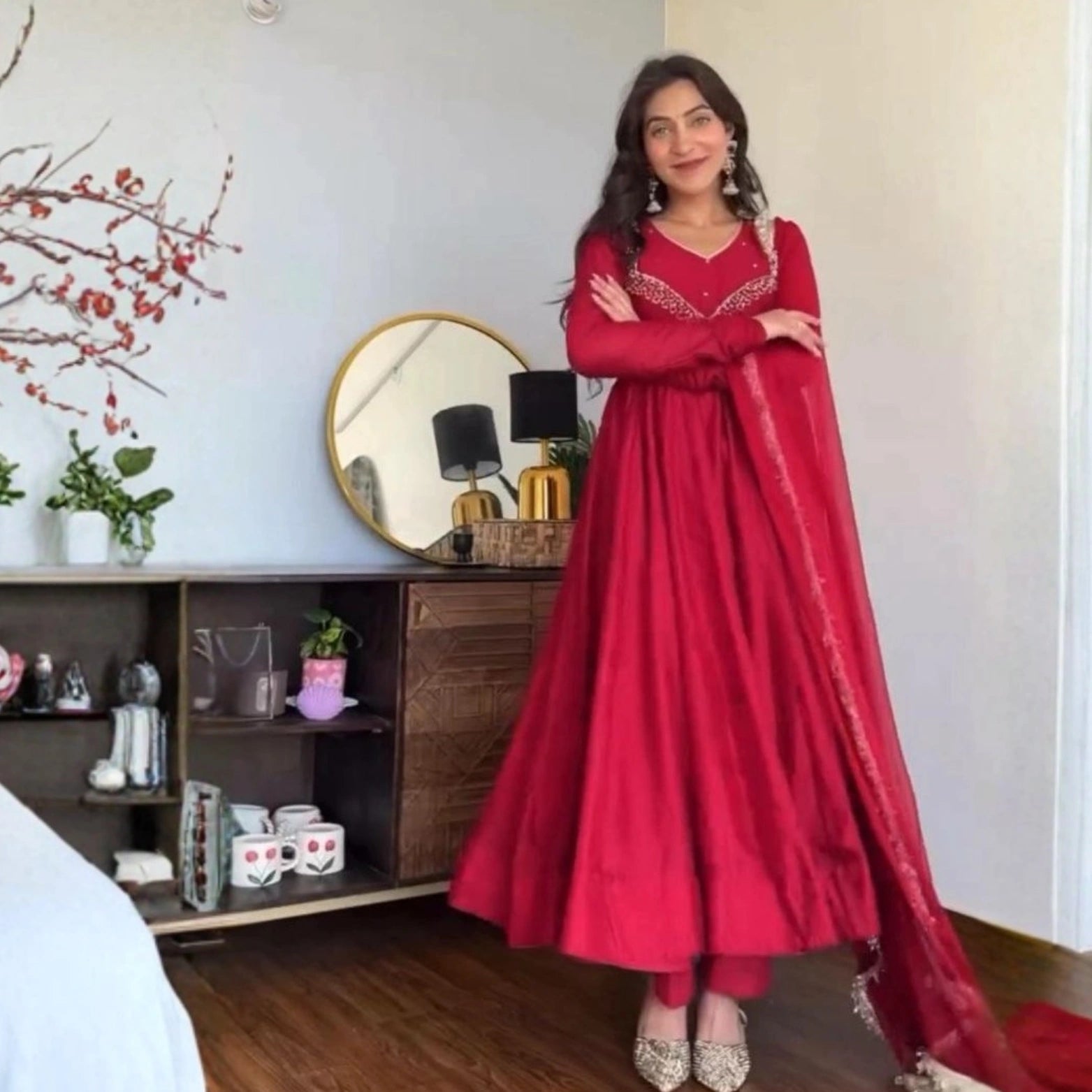 Riwaayat Party Wear Gown Set with Dupatta