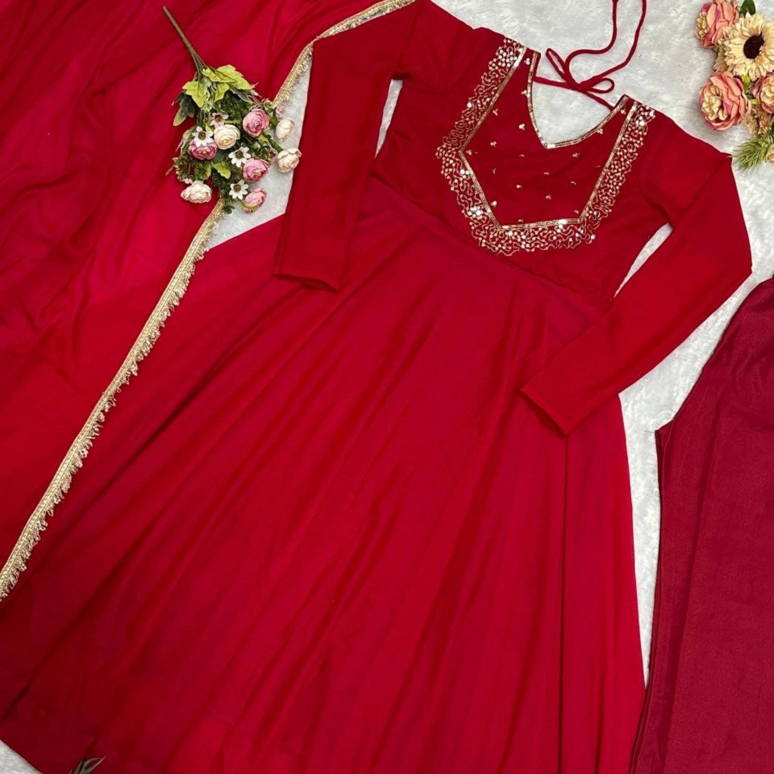 Riwaayat Party Wear Gown Set with Dupatta