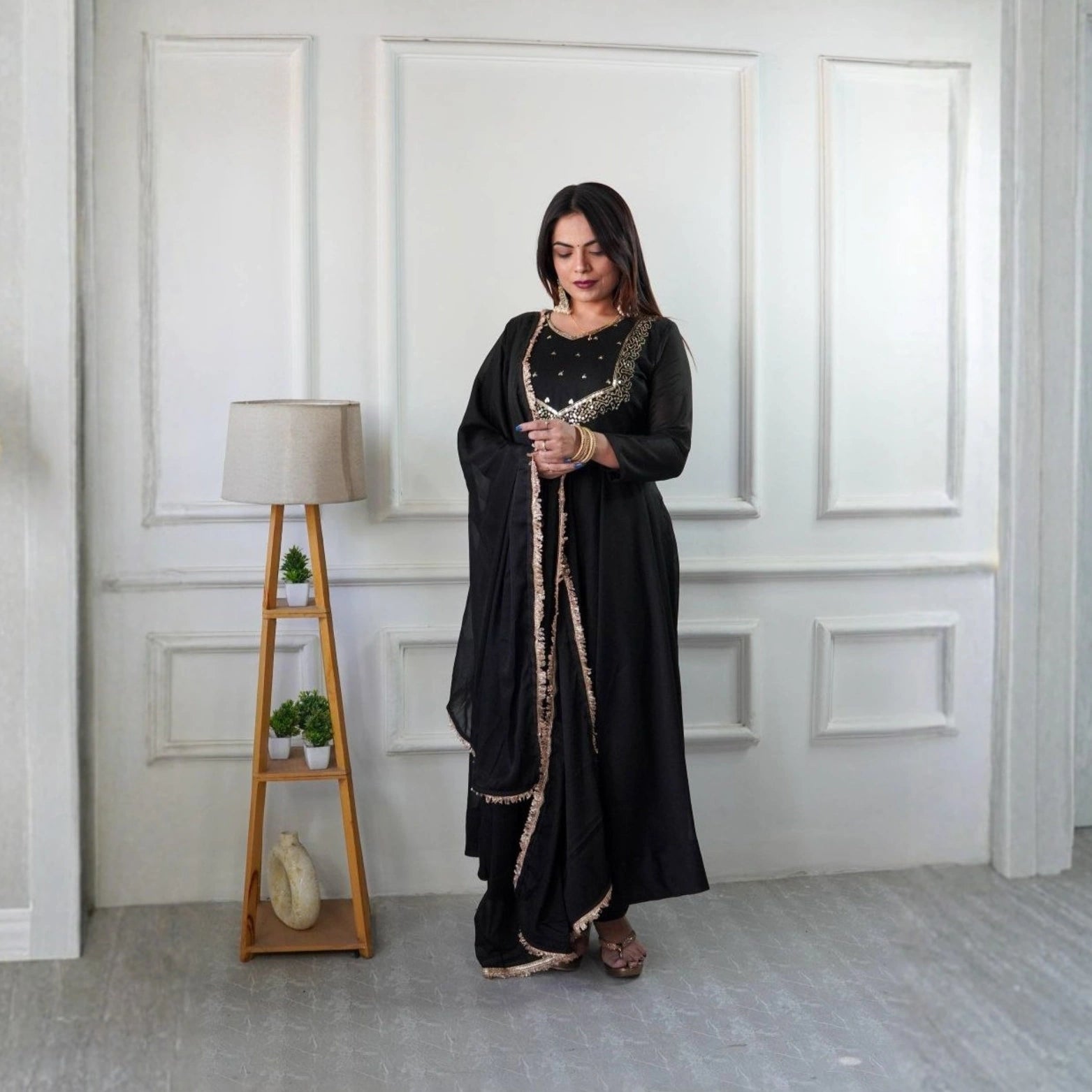 Riwaayat Party Wear Gown Set with Dupatta