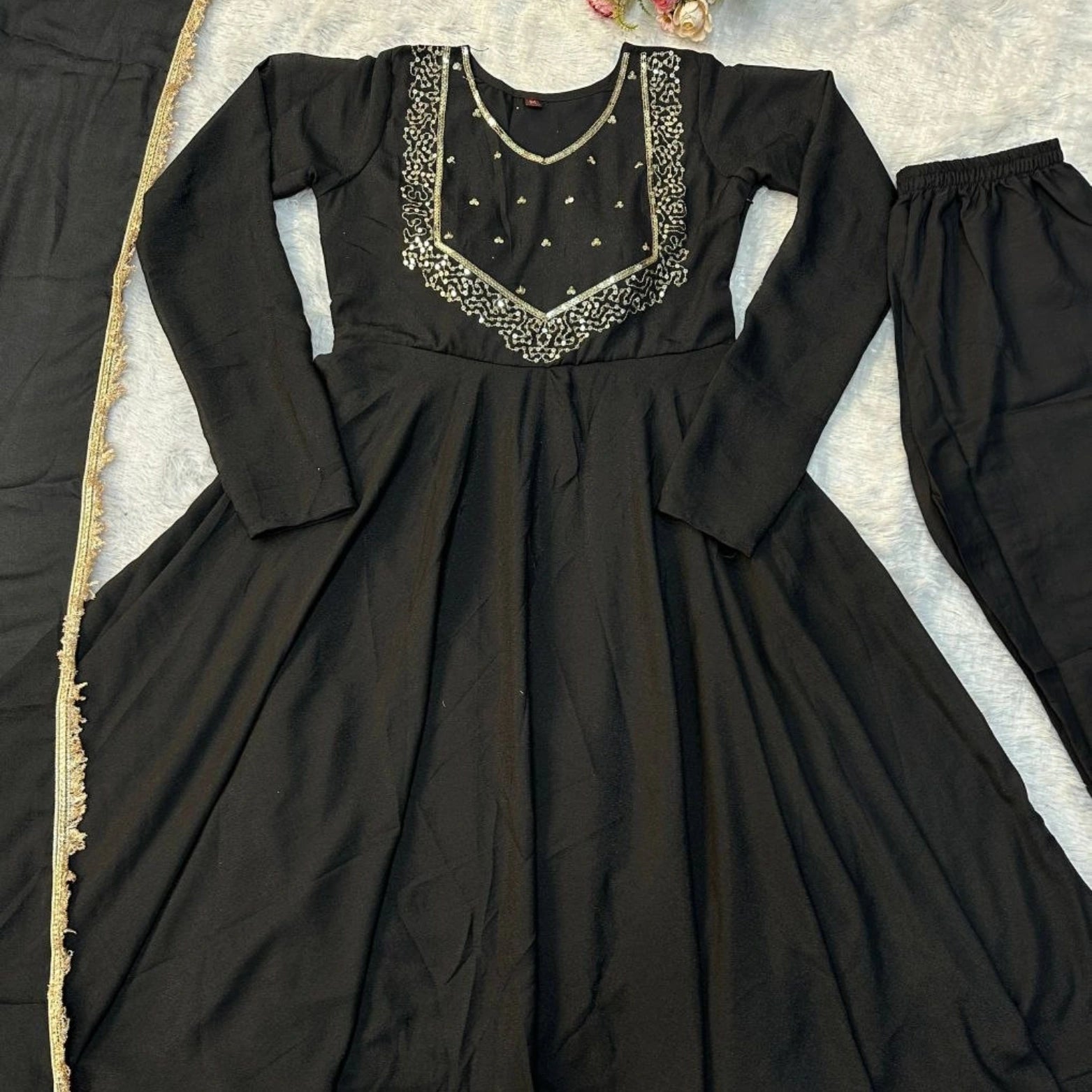 Riwaayat Party Wear Gown Set with Dupatta