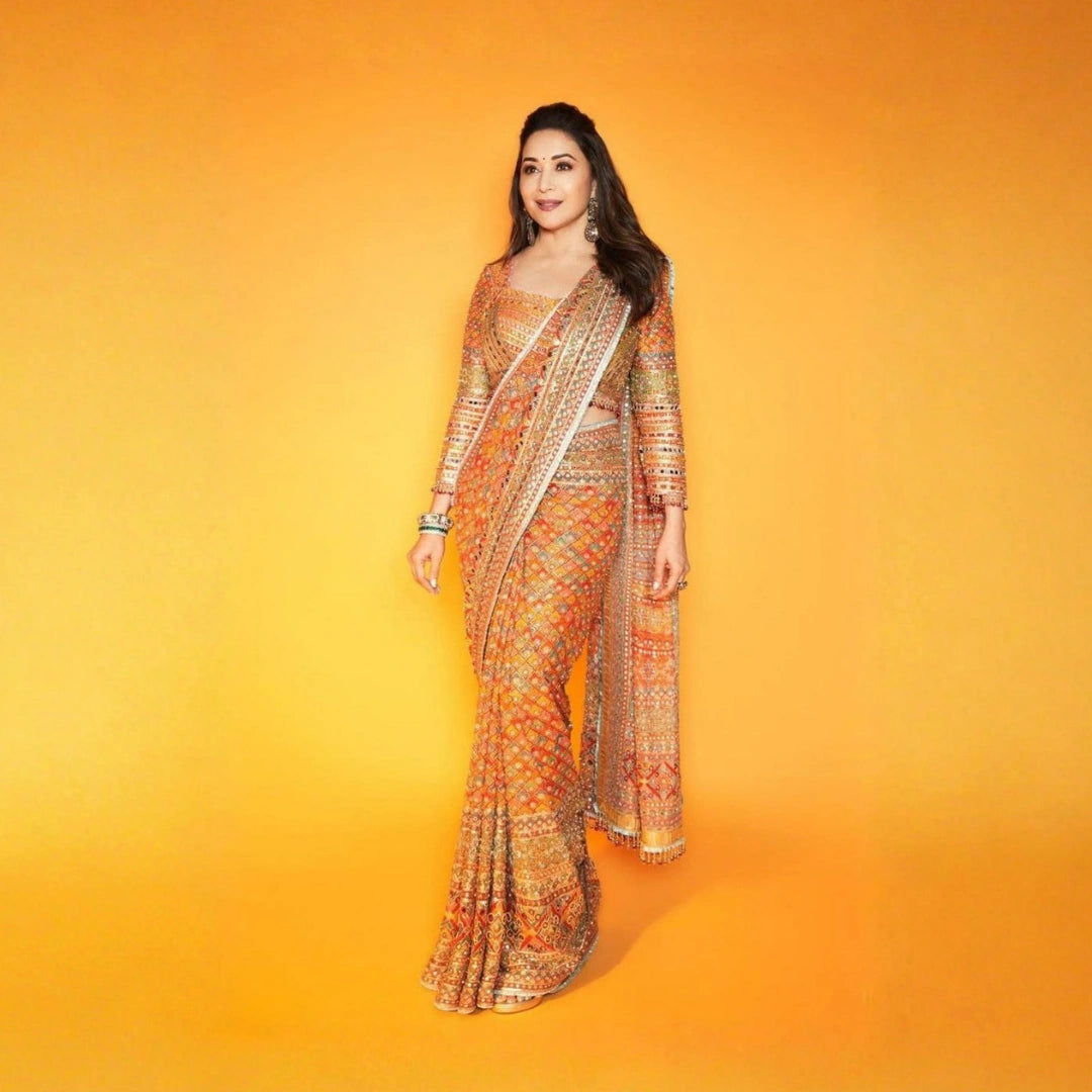 Ethnic Aura Premium Chinon Designer Blouse