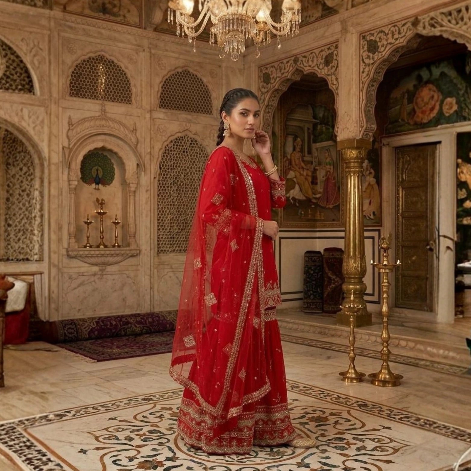 Gulnaar Festive Sharara Set