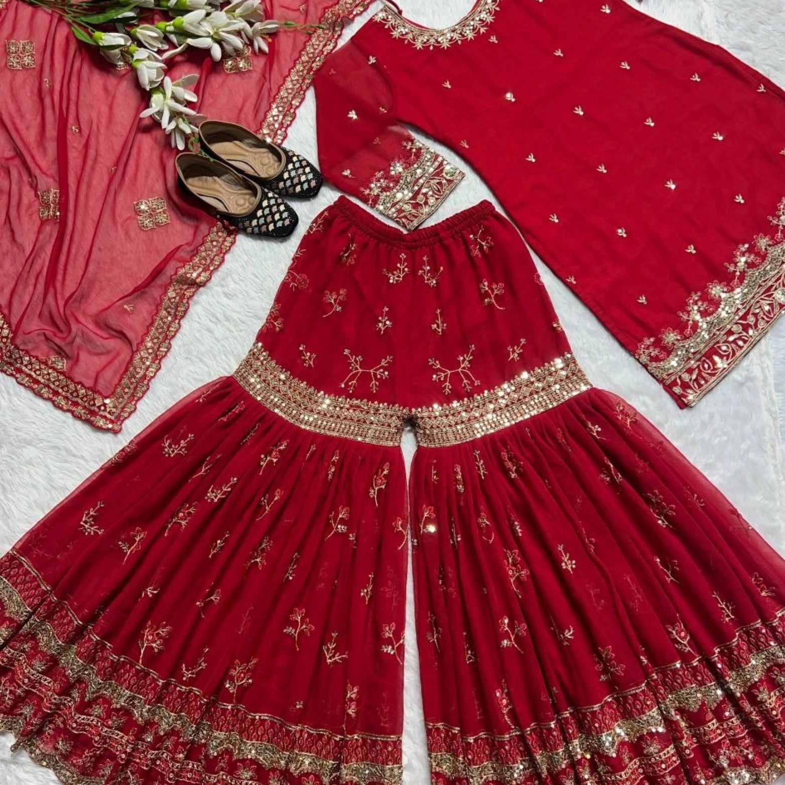 Gulnaar Festive Sharara Set