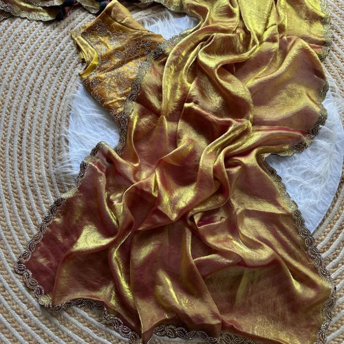 Zarina Jarkan Satin Silk Saree