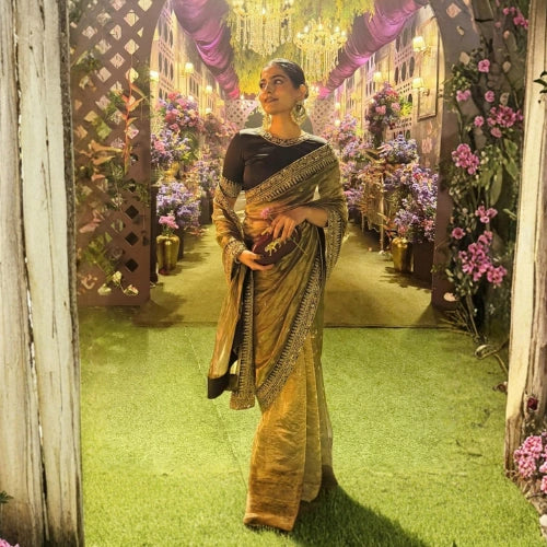 Midnight Zari Elegance Saree