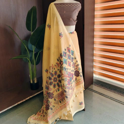Meenakari Bloom Chanderi Saree
