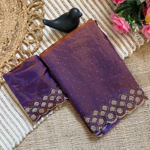 Tamanah Fendi Silk Jarkan Saree