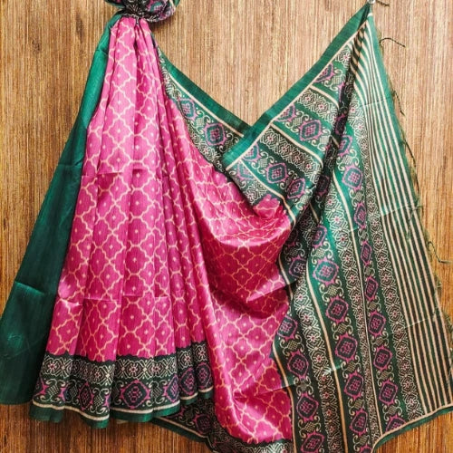 Patola Prism Tussar Silk Saree