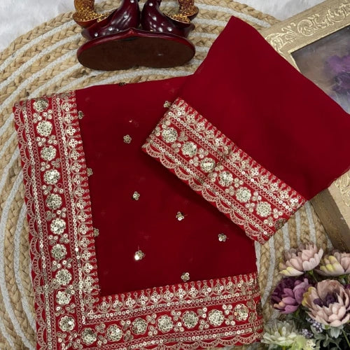 Rooh-e-Ruby Georgette Saree