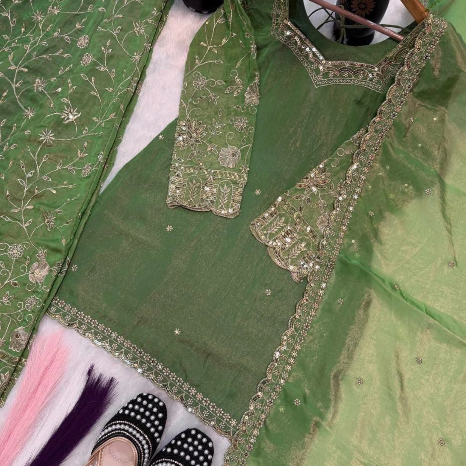 Zaria Silk Palazzo Set