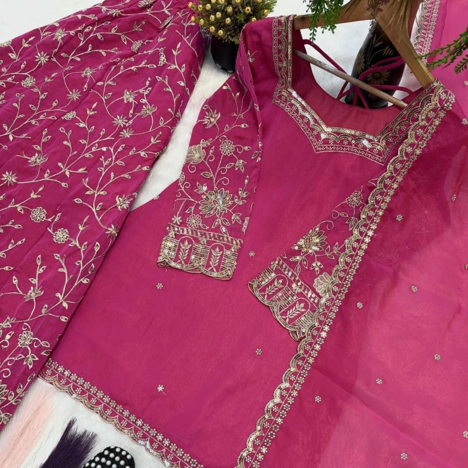 Zaria Silk Palazzo Set