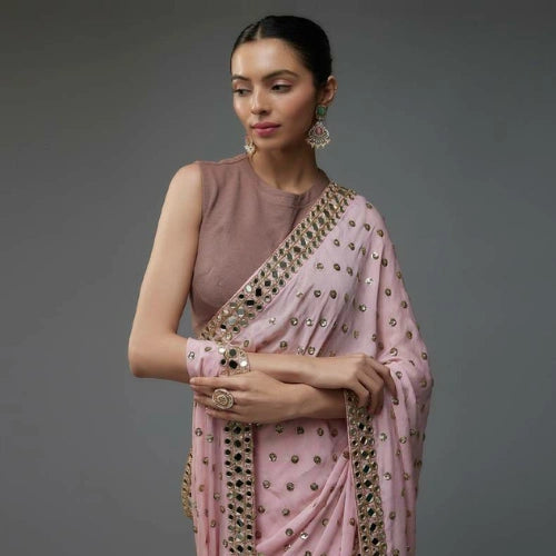 Blush Mirror Grace Saree