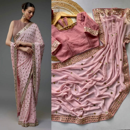 Blush Mirror Grace Saree