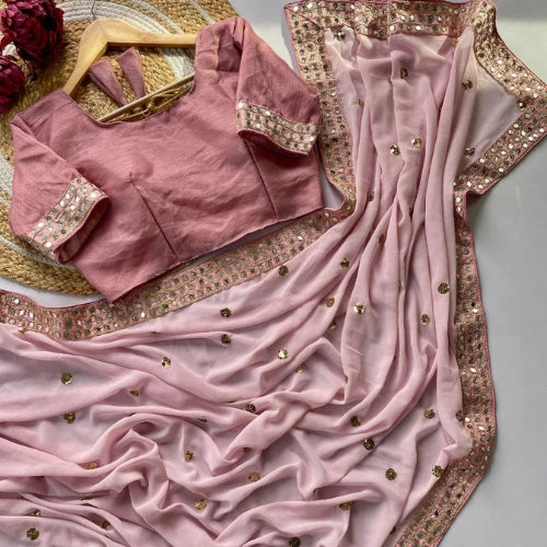 Blush Mirror Grace Saree