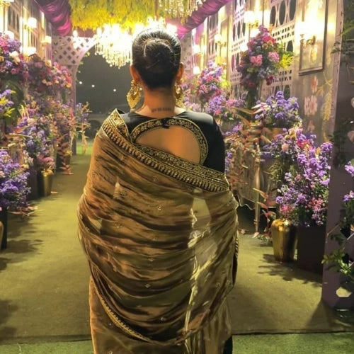 Midnight Zari Elegance Saree