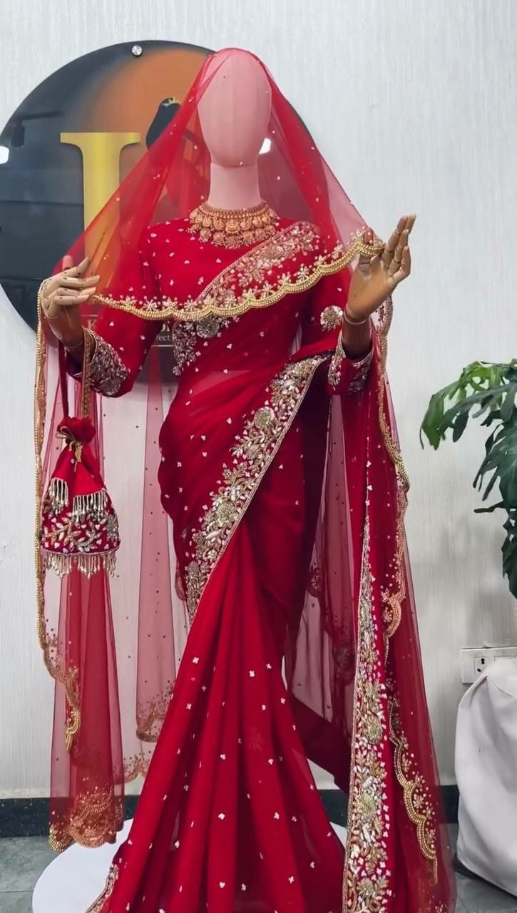 Karvachauth saree with Dupatta
